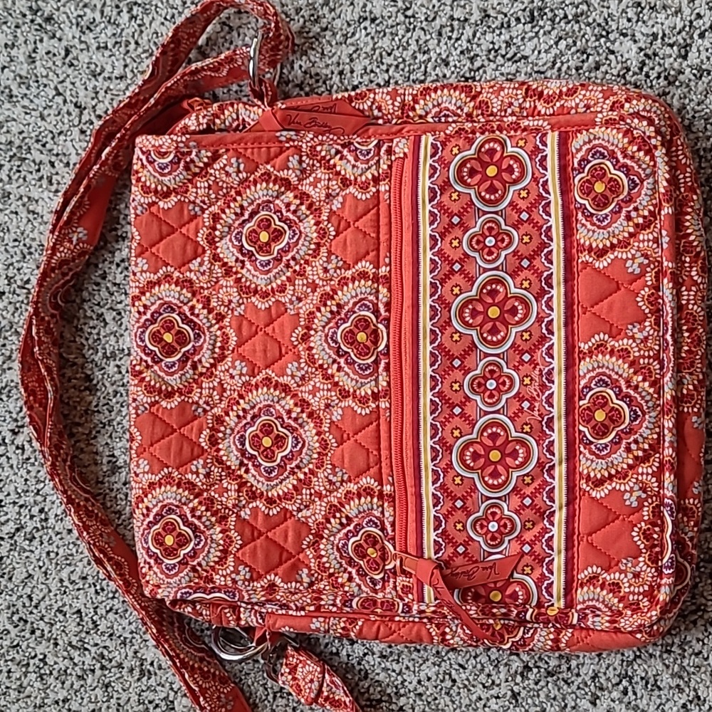 Vera Bradley Coral Floral Quilted Crossbody Bag